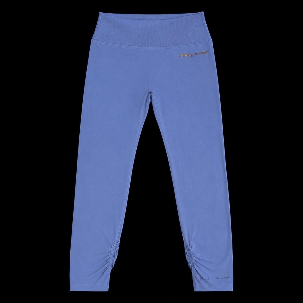 Gymshark Whitney Simmons Scrunch Butt Leggings Blue Ruched Ankle GLLG4686 M